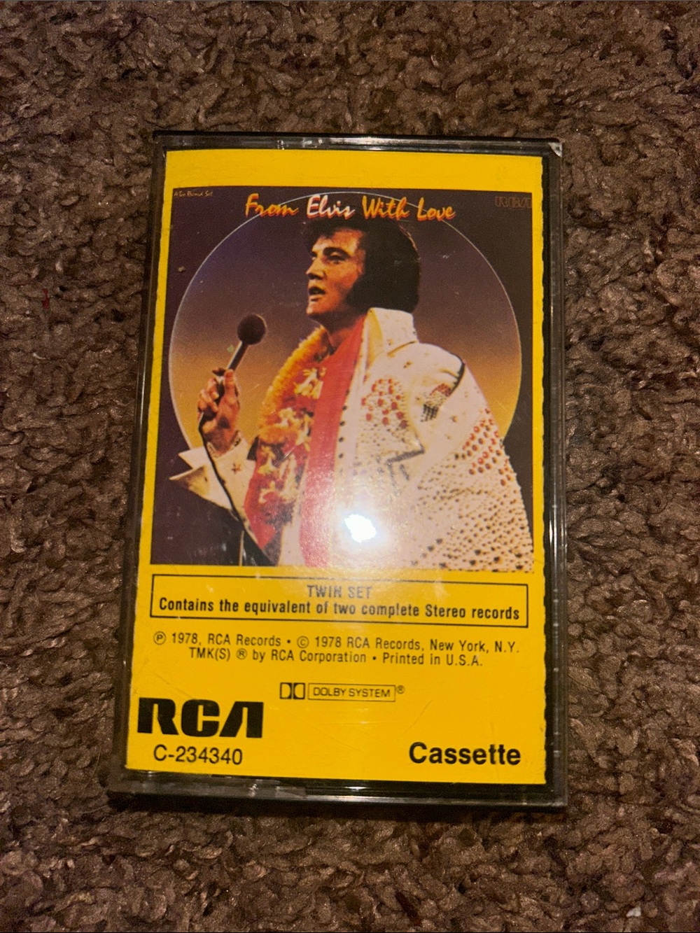 Elvis Presley From Elvis With Love (1978) Cassette Tape C-234340 RCA Records